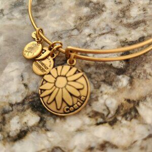 Alex and Ani Bangle Bracelet 'Cousin' in Gold Finish‎